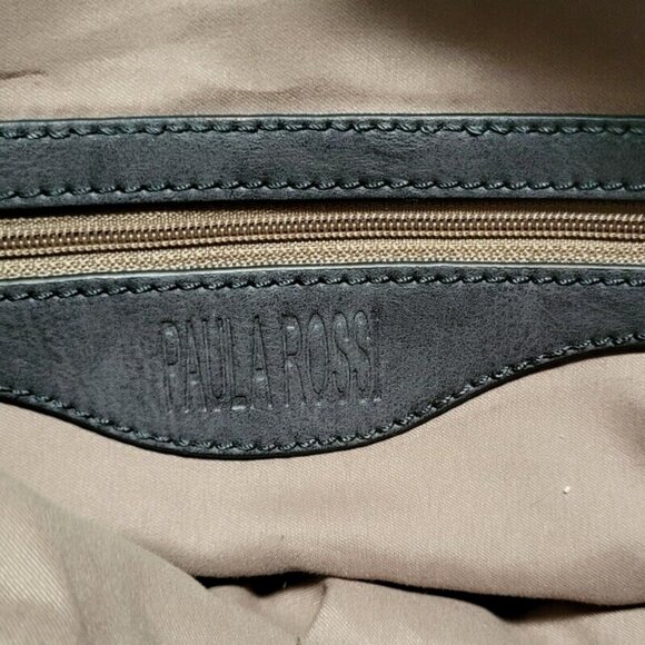 Paula Rossi Women's Hand Bag Purse Satchel Large Faux Leather Gray - Picture 4 of 7